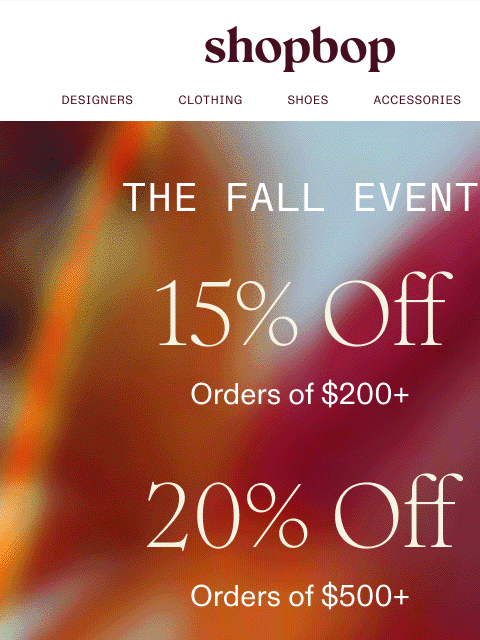 shopbop-mail newsletter: Have you shopped The Fall Event?