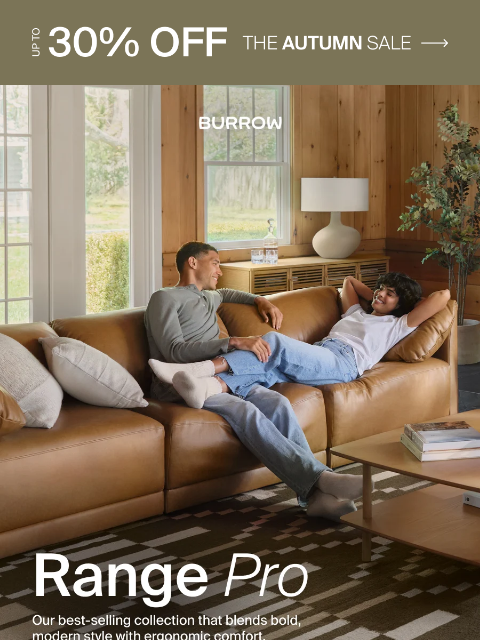 burrow newsletter: Lounge like a pro and save up to 30%