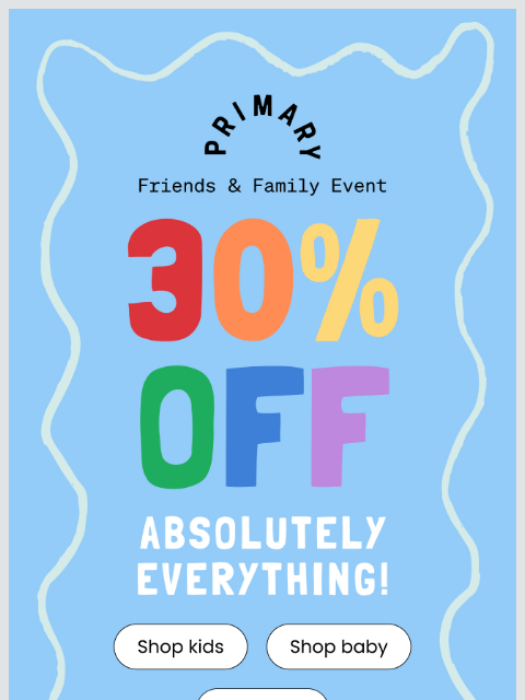 primary newsletter: A message from our founders 💌 + 30% Off