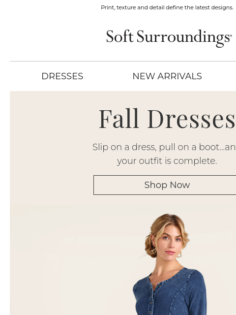 softsurroundings newsletter: New Dresses Just Landed