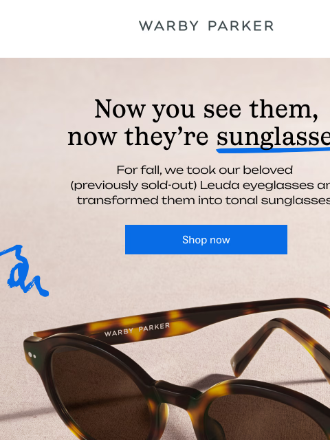 warbyparker newsletter: You know them, you love them