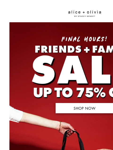 It's now or never!​ ‌ ‌ ‌ ‌ ‌ ‌ ‌ ‌ ‌ ‌ ‌ ‌ ‌ Header Logo Header Logo TAKE 25% OFF SELECT STYLES. ONLY ITEMS MARKED WITH "FRIENDS + FAMILY" ARE ELIGIBLE FOR THE PROMOTION. VALID ON