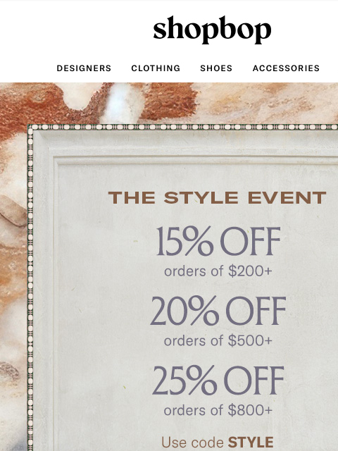 shopbop-mail newsletter: The SALE you can’t miss