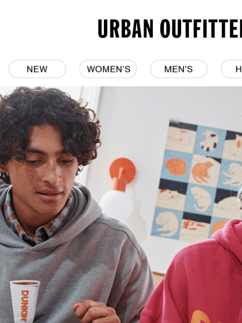 urbanoutfitters newsletter: treat yourself: UO x DUNKIN’