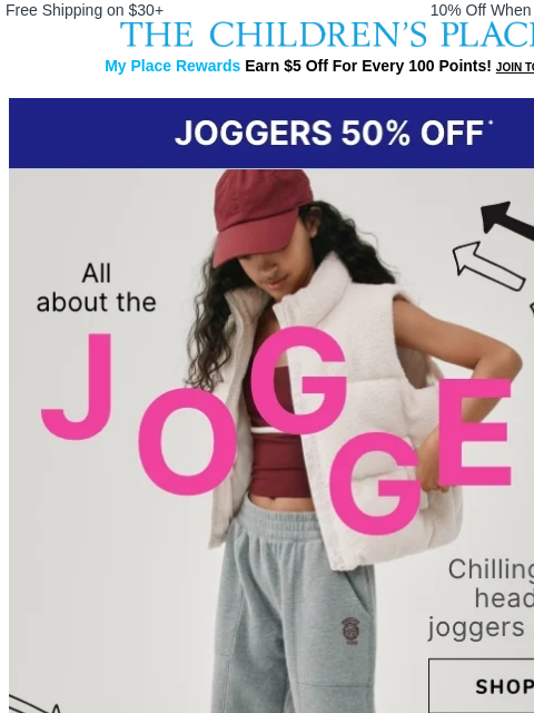 childrensplace newsletter: Found: Your New Favorite Joggers