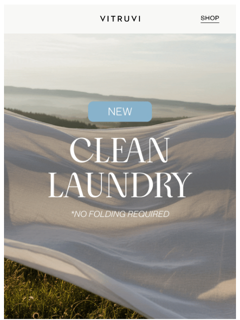 vitruvi newsletter: NEW SCENT: Clean Laundry 🧺