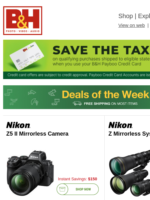 bhphotovideo newsletter: 💰 New Deals are Here – Save BIG Now!