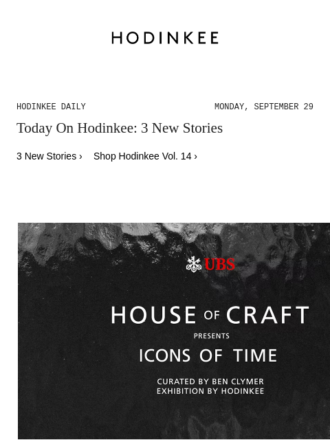 hodinkee newsletter: Hodinkee Daily | 09/29/2025