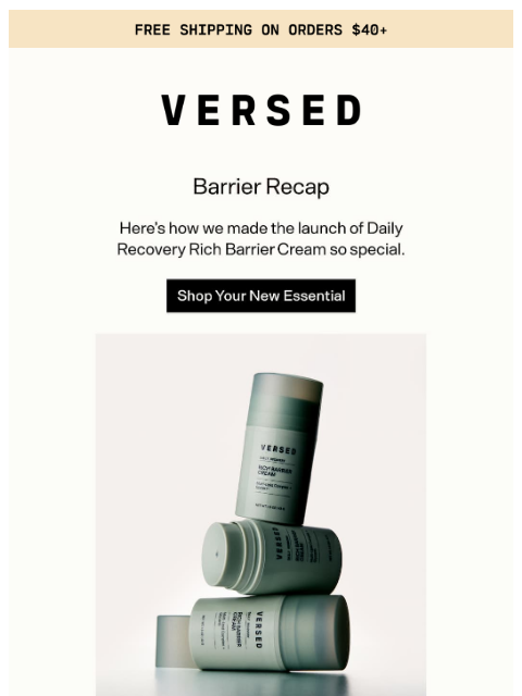 versedskin newsletter: Loved by the Versed community