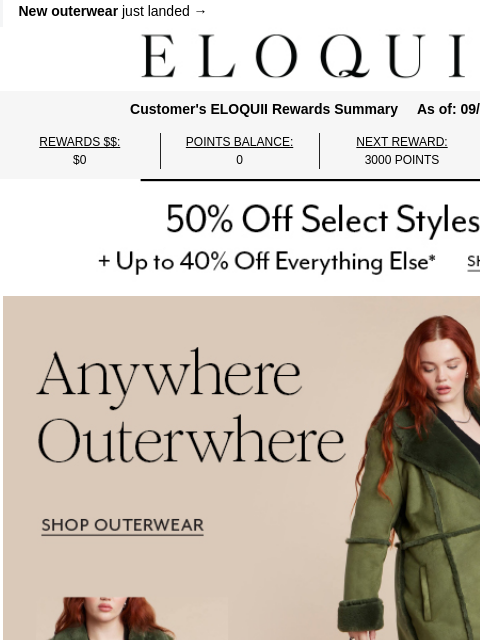 eloquii newsletter: Just in: faux fur, plush teddy, & more  🧥