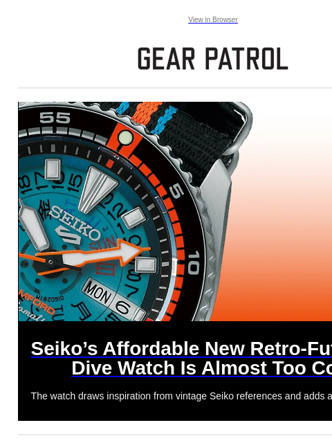 gearpatrol newsletter: Is This New Diver Seiko's Coolest Watch Yet?