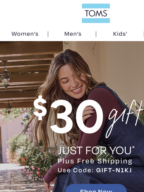 toms newsletter: A $30 Gift + Free Shipping on Fall’s MVP Boot