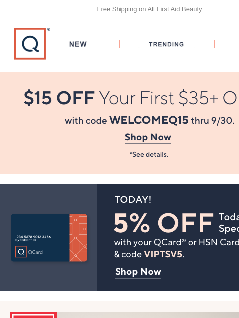 qvcemail newsletter: Ultra Repair Cream to the Rescue + Get $15 Off