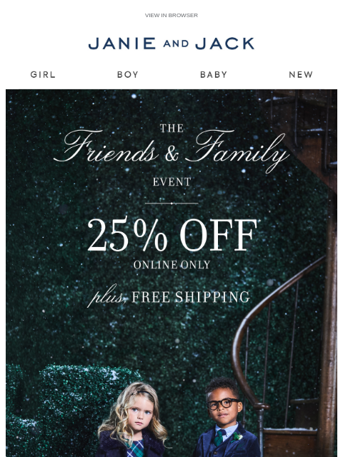 janieandjack newsletter: More new arrivals + our Friends & Family Event