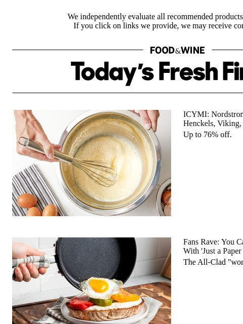 foodandwine newsletter: Fans Rave: You Can Clean These Frying Pans With 'J...