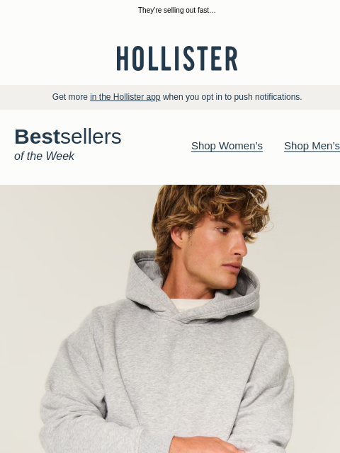 hollisterco newsletter: Cozy up to sweatshirts & sweatpants.