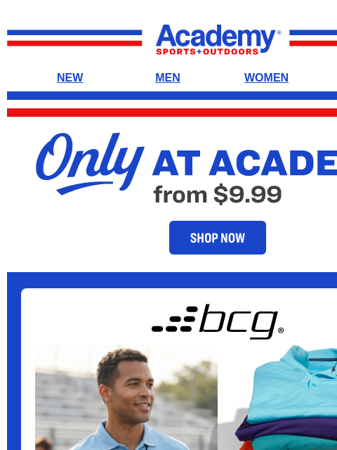 academy newsletter: Hot Deal: $9.99 BCG Coaches Polo Shirt