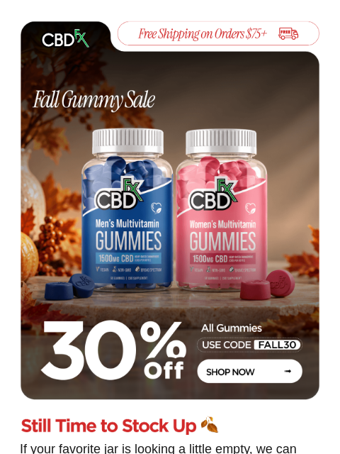 cbdfx newsletter: Still 30% OFF every gummy 😎