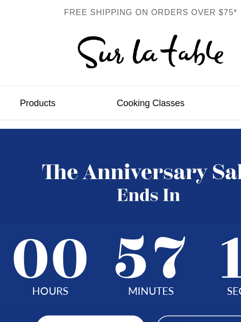 surlatable newsletter: Final hours for the Anniversary Sale.