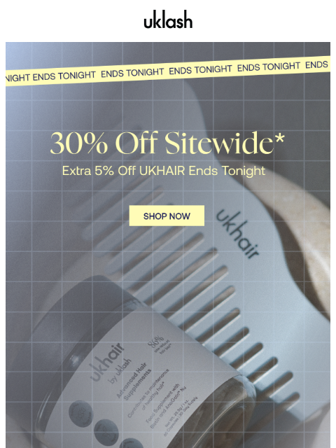 uklash newsletter: Hurry, EXTRA discount ends tonight  🏃⏰