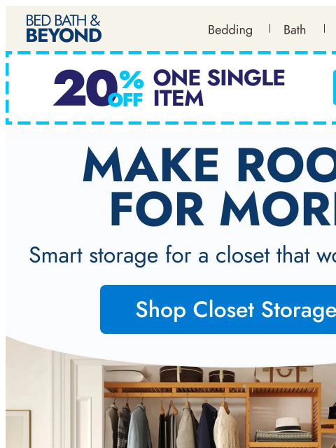 bedbathandbeyond newsletter: Refresh your closet for fall