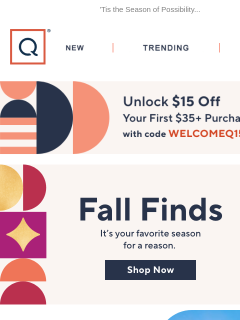 'Tis the Season of Possibility... QVC New TRENDING DEALS Unlock $15 off Your First Purchase fall Coming Soon Coldplay boots fashion wen heaters rastelli's tech the halls countdown to christmas