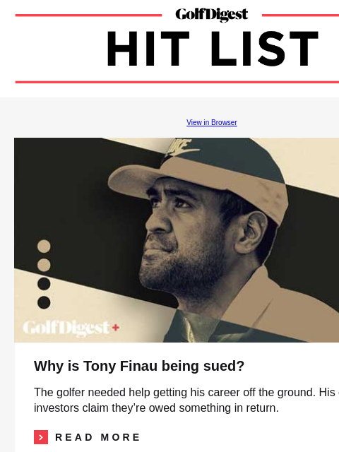 Tom Kim reveals what he said to Jim Furyk and Xander Schauffele after calling out American team GolfDigest View in Browser Tony Finau Why is Tony Finau being sued? The golfer needed help getting his