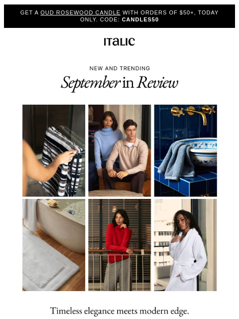 italic newsletter: September In Review.