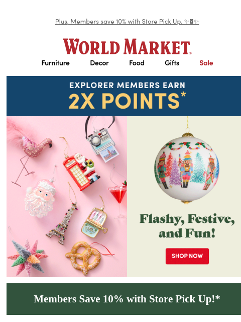 emailworldmarket newsletter: 💖🎄💖 Oooh! 900+ ornaments to choose from!