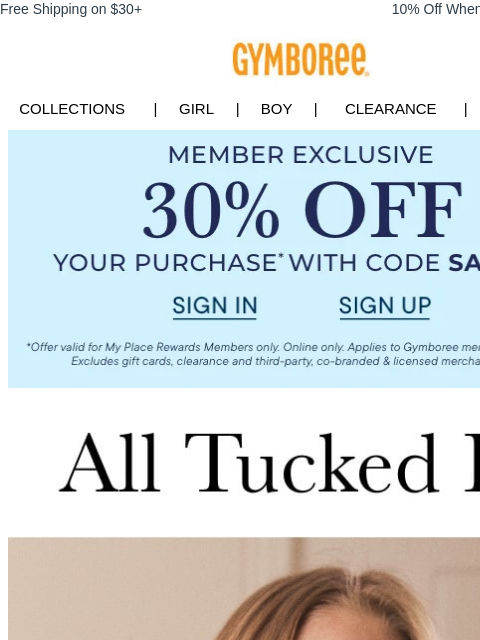 gymboree newsletter: 30% Off Ends Tonight! Cozy Pajamas Await 📕✨