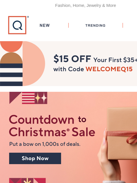 qvcemail newsletter: Still On! Countdown to Christmas® Sale