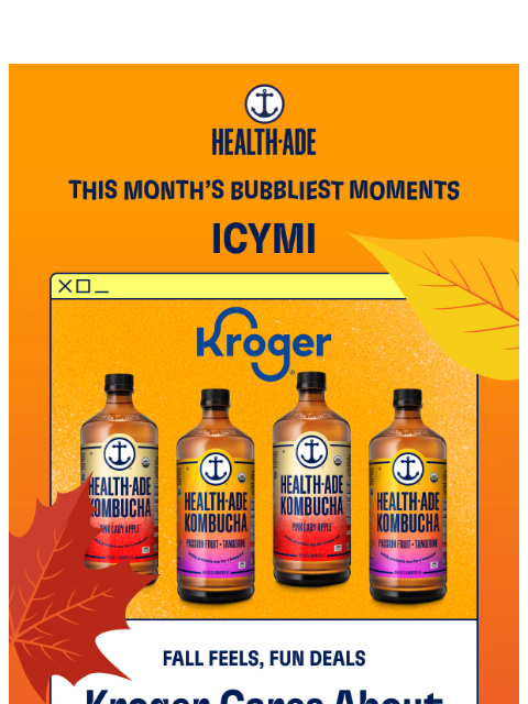 health-ade newsletter: September’s Bubbliest Moments 💥