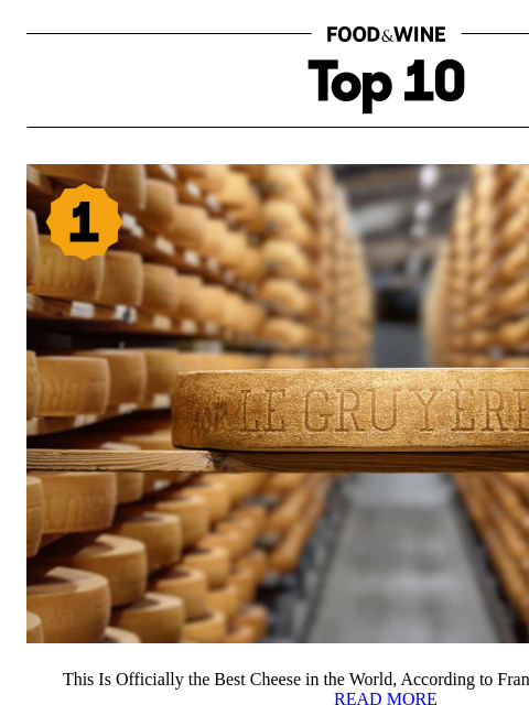 foodandwine newsletter: The No. 1 Cheese in the World