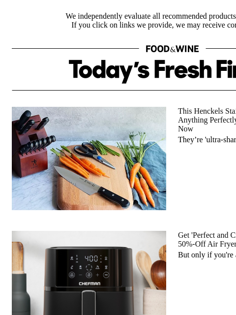 foodandwine newsletter: This Compact Air Fryer Is Half Off—but Only for Pr...