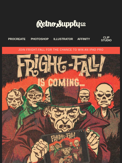 retrosupply newsletter: Win an iPad Pro (Fright-Fall starts tomorrow)