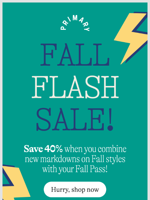primary newsletter: 🚨 FALL FLASH SALE ENDS TODAY 🚨