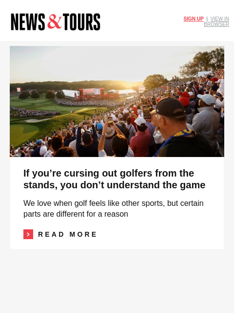 golfdigest newsletter: Rory, Team Europe call out President Trump after w...