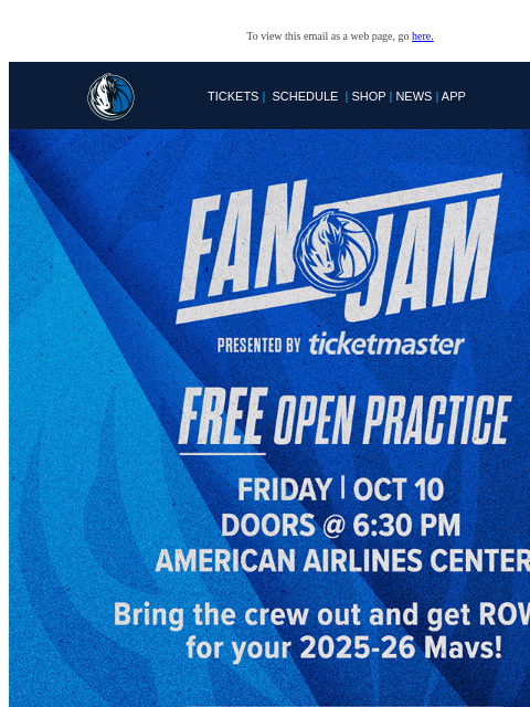 mavsmail newsletter: FREE Open Practice | Friday, Oct 10
