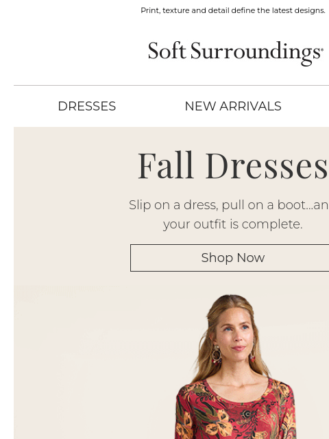 softsurroundings newsletter: New Dresses Just Landed