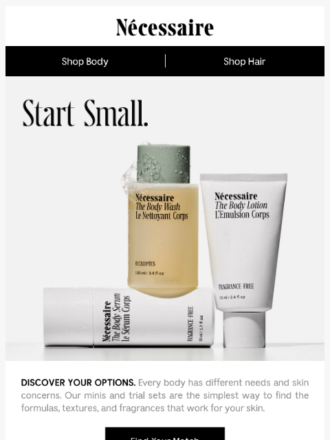 necessaire newsletter: A Routine Tailored To You
