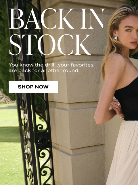 revolve newsletter: (1) Back In Stock Reminder