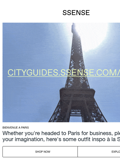 ssense newsletter: Paris From Our POV