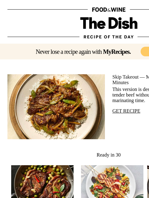 foodandwine newsletter: Mongolian Beef