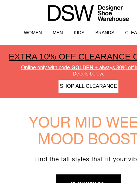 dsw newsletter: Clearance prices just dropped…