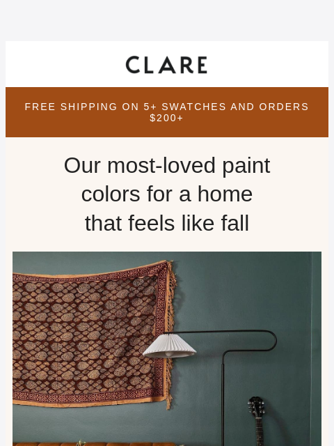 clare newsletter: Our best-selling colors are ready to make your hom...