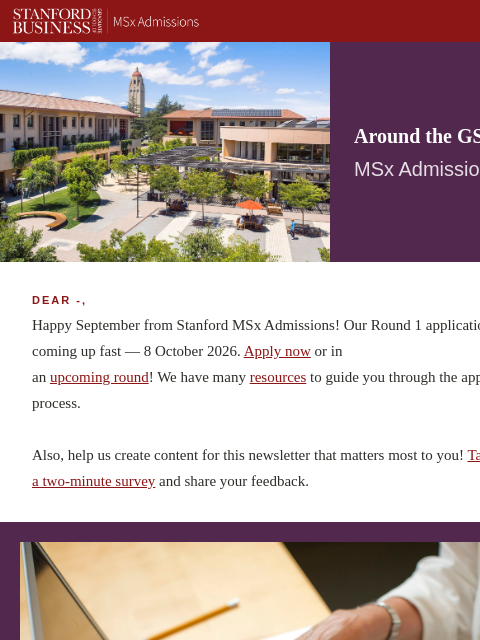 stanford newsletter: Around the GSB | September 2026