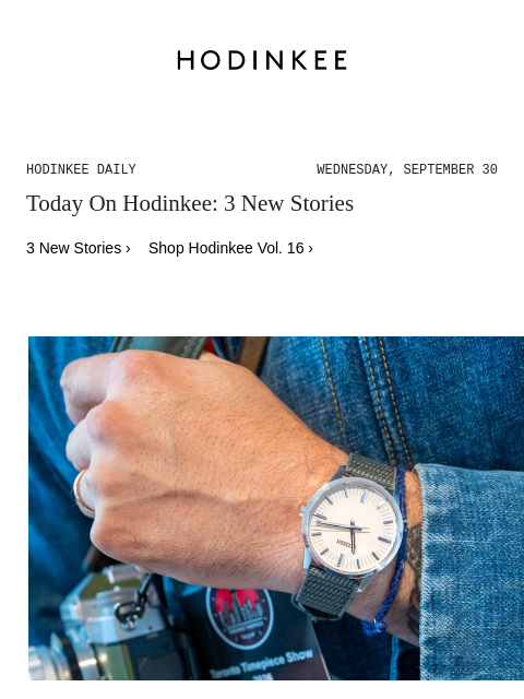 hodinkee newsletter: Hodinkee Daily | 09/30/2026