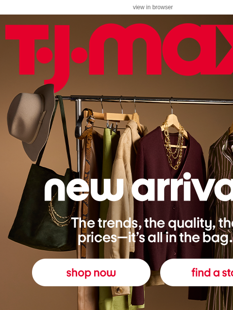 tjmaxx newsletter: NEW ARRIVALS are here ‼️