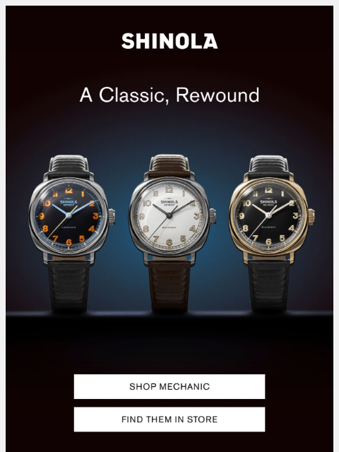 shinola newsletter: Our Manual Wind Returns