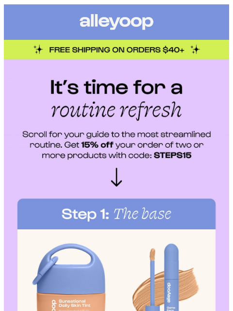 meetalleyoop newsletter: Build your routine with us ๐ช